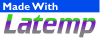 Small Latemp Button with Sans-Serif Font and White Background